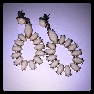 Francesca’s off white stone stud/dangle earrings